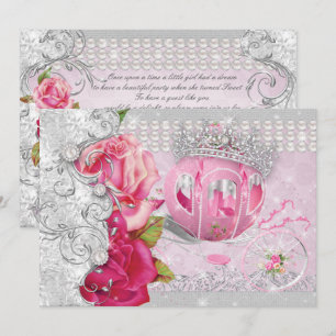 Convite Princesa Sweet 16 Quince Anos Bling Carruagem