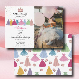 Convite Princesa Vestida Fairytala Vestir Foto Aniversário