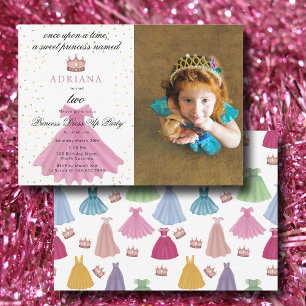 Convite Princesa Vestido Fairytale Foto Personalizada Aniv