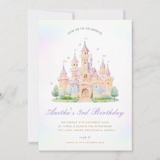 Convite Princess Birthday Invitation, Magic Castle Party I