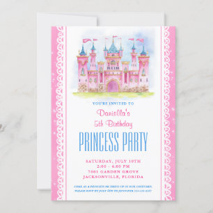 Convite Princess Castle Birthday