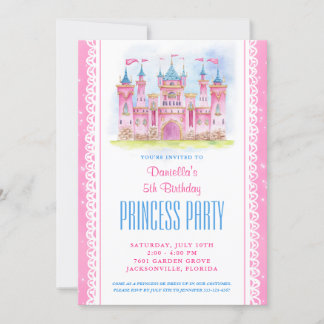 Convite Princess Castle Birthday
