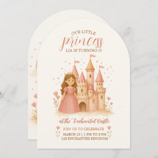 Convite Princess Castle Birthday Invitation 