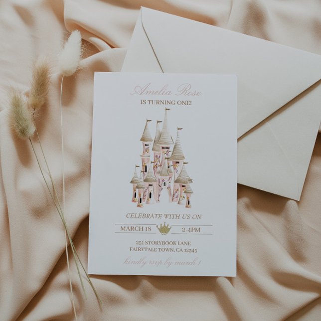 Convite Princess Castle Birthday Invitation Girls Invite (Criador carregado)