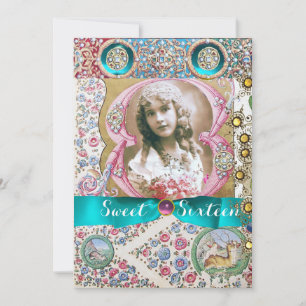 CONVITE PRINCESS SWEET 16 FESTA DE ANIVERSÁRIO, GEMSTONES