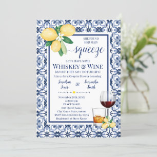 Convite Principal Chá de Uísque e Vinho para o Mediterrâne