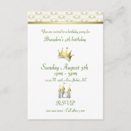 Convite Príncipe Aniversário de Little Boy