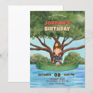 Convite Príncipe de aquarela