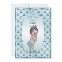 Príncipe Menino e primeiro aniversario azul do