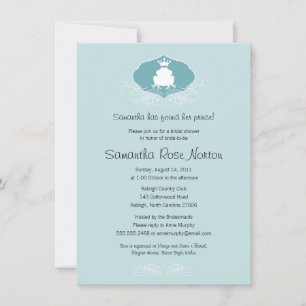 Convite Príncipe Sapo Themed Chá de panela