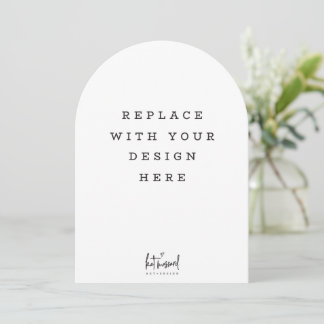 Convite PRINT ORDER 7 x 5 inch card Dicut arch edge