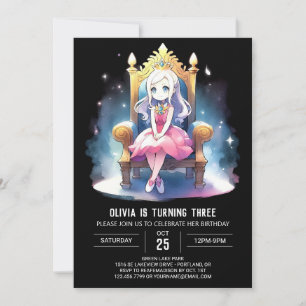 Convite Printable Fantasy Princess Birthday