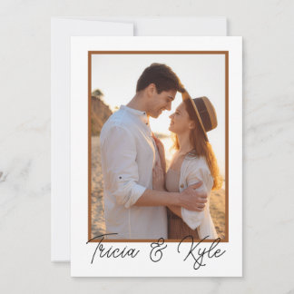 Convite Printable minimalist four-photo wedding