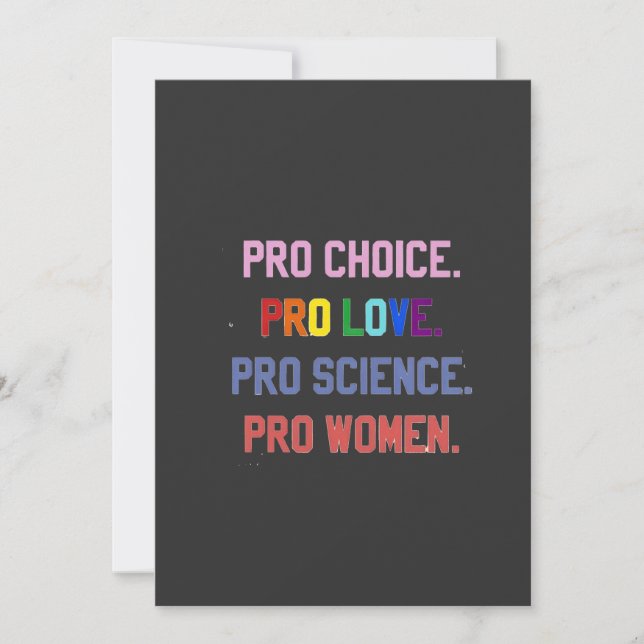Convite Pró-escolha Pro-Life Pro-Science Pro-Women (Frente)