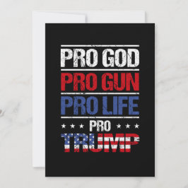 Convite Pro God Pro Gun Pro Life Pro Trump Eleição