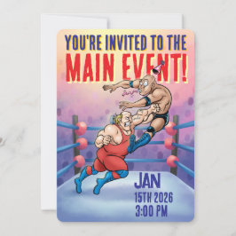 Convite Pro Wrestling Birthday Main Event