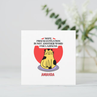 Convite Procrastination Theme Cat's Meme 