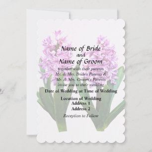 Convite Produtos de Casamento Pink Hyacinth Duo