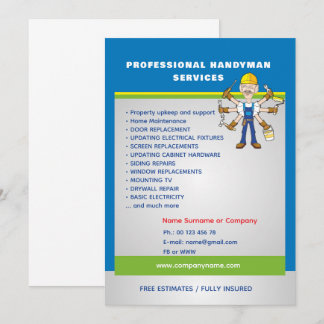 Convite Professional Home Maintenance Flyer Template