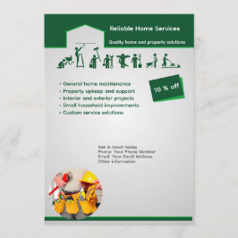 Convite Professional Home Maintenance Flyer Template
