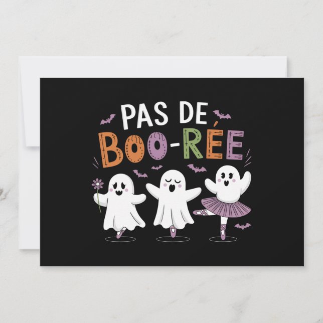Convite Professor de Dança de Balé Fantasma Pas de BOO-ree (Frente)