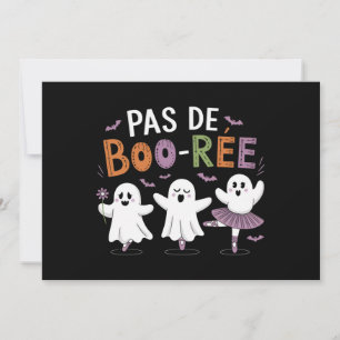Convite Professor de Dança de Balé Fantasma Pas de BOO-ree