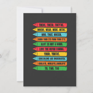 Convite Professor de Gramática Inglesa There Their They're