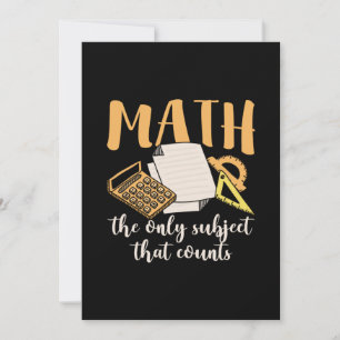 Convite Professor de Matemática A Matemática é o Único Ass