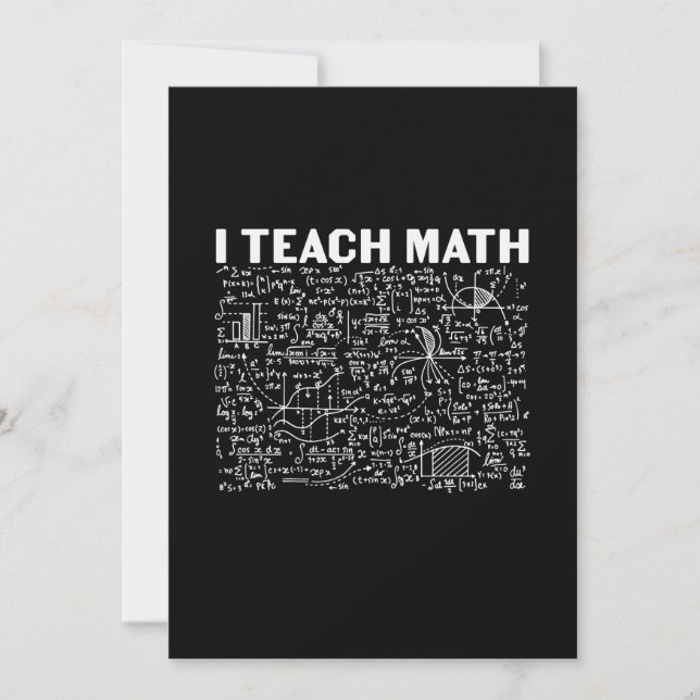 Convite Professor de Matemática Eu Ensino Matemática (Frente)