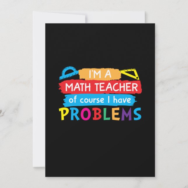 Convite Professor de Matemática Eu Sou um Professor de Mat (Frente)
