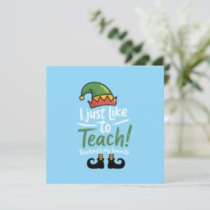 Convite Professor Engraçado Natal Ensino é Meu Favorito 