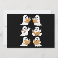 Professor Fantasma do Halloween Lendo Livros Bibli