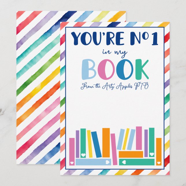 Convite professor n.º 1 do meu livro titular de vale-prese (Frente/Verso)