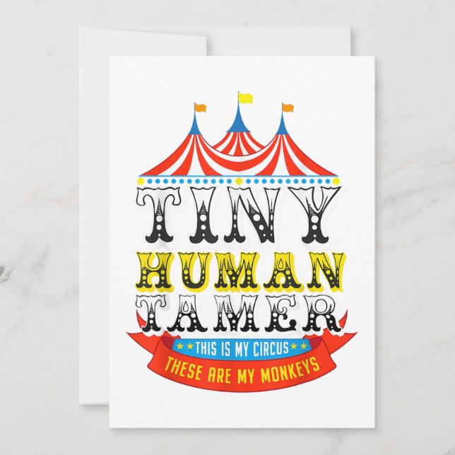 Convite Professor Tiny Human Tamer Este Meu Circo Meus Mac (Frente)