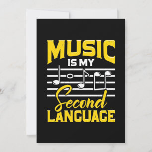 Convite Professora Música É Meu Segundo Idioma