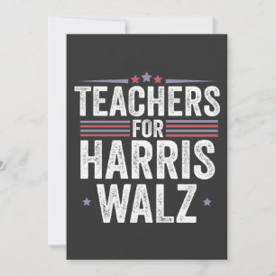 Convite Professores da Eleição de Harris Walz 2024 Kamala