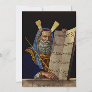 Convite Profeta Moisés com os comprimidos da lei
