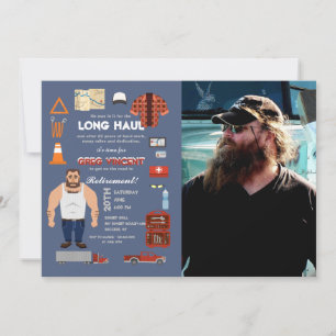 Convite profissional da foto do camionista