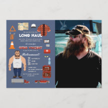 Convite profissional da foto do camionista