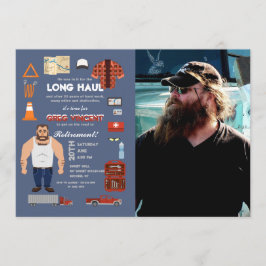 Convite profissional da foto do camionista