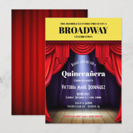 Convite Programa Broadway Birthday Quinceañera