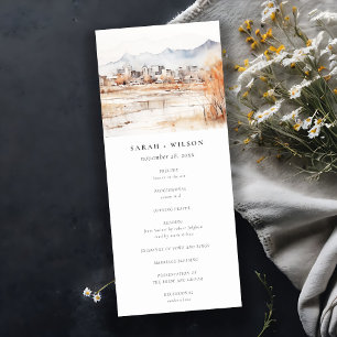 Convite Programa Casamento de Aquarelas de Salt Lake City 