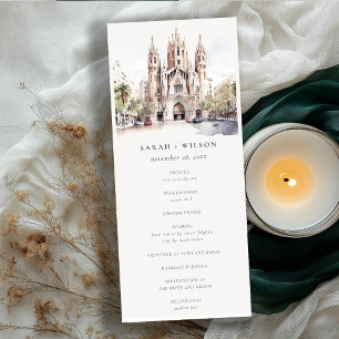 Convite Programa Catedral de Casamento de Espanhas de Barc