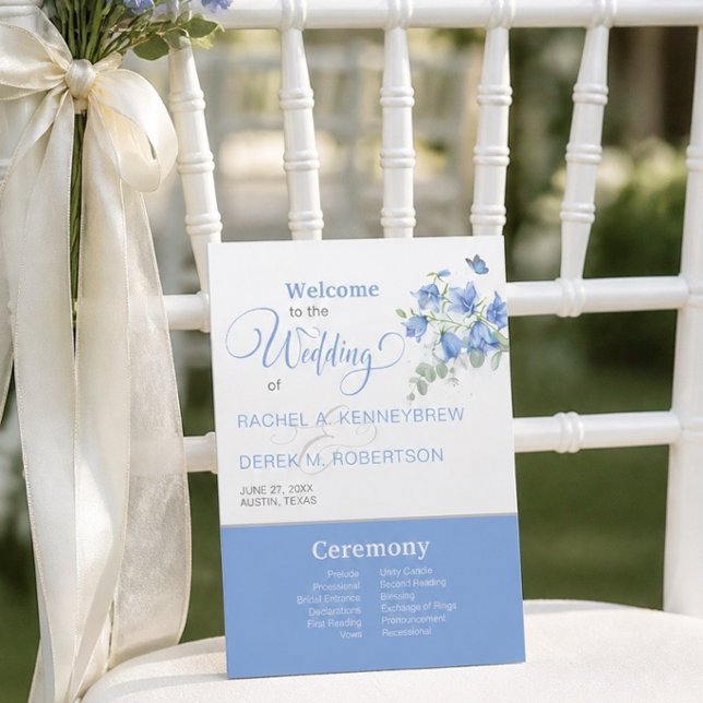 Convite Programa de Casamento Campainha Azul (Criador carregado)