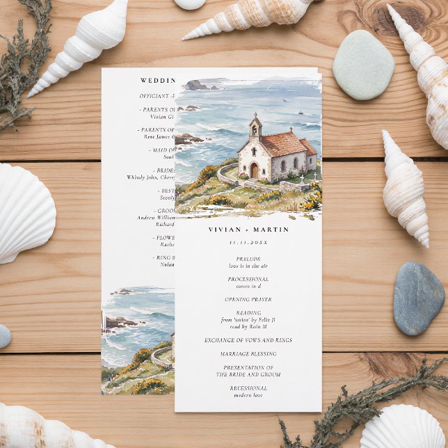 Convite Programa de Casamento da Capelinha à Beira-Mar (Criador carregado)
