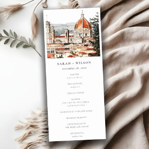 Convite Programa de Casamento da Catedral de Florença de C