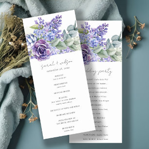 Convite Programa de Casamento da Fauna Eucalyptus Suculent