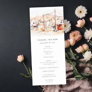 Convite Programa de Casamento de Capas da Cidade de Chic E