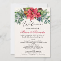 Programa de Casamento de Foliage Poinsettia Greene