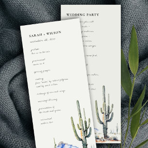 Convite Programa de Casamento de Paisagem do Deserto do Ca
